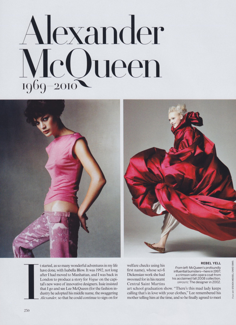 Amber Valletta featured in Alexander McQueen 1969-2010, April 2010