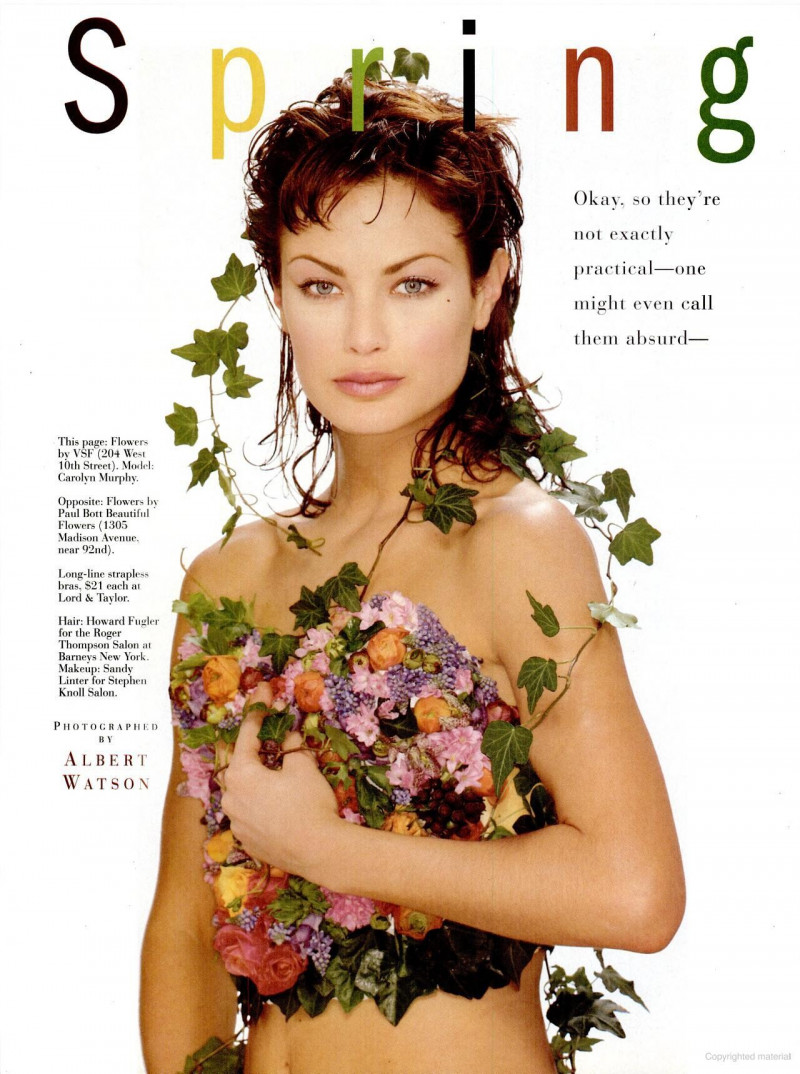 Carolyn Murphy featured in Spring Follies, February 1995