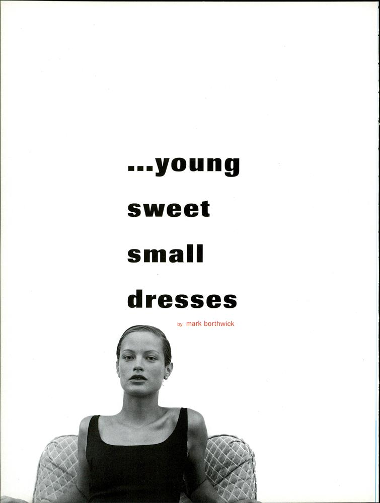 Carolyn Murphy featured in Pretty... Young Sweet Small Dresses, August 1996