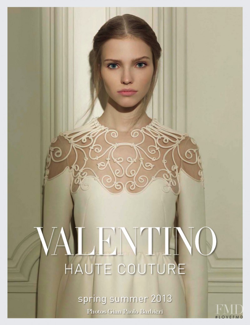 Sasha Luss featured in Valentino Haute Couture SS 2013, March 2013