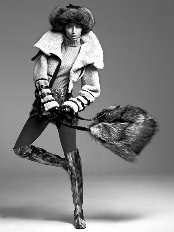 Anais Mali featured in Furs Revisiting the original modern Luxury, September 2010