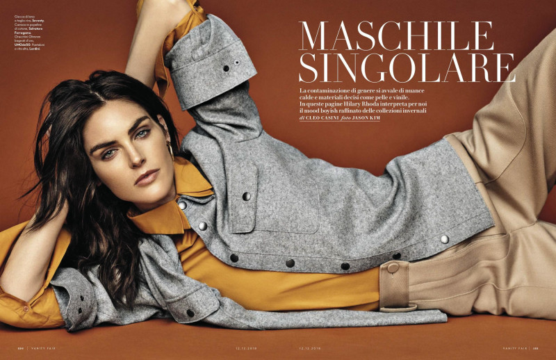 Hilary Rhoda featured in Maschile Singolare, December 2018