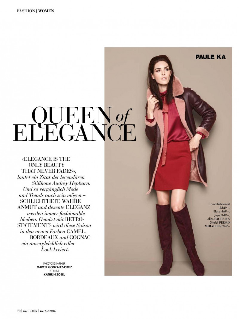 Hilary Rhoda featured in Queen Of Elegance, September 2016