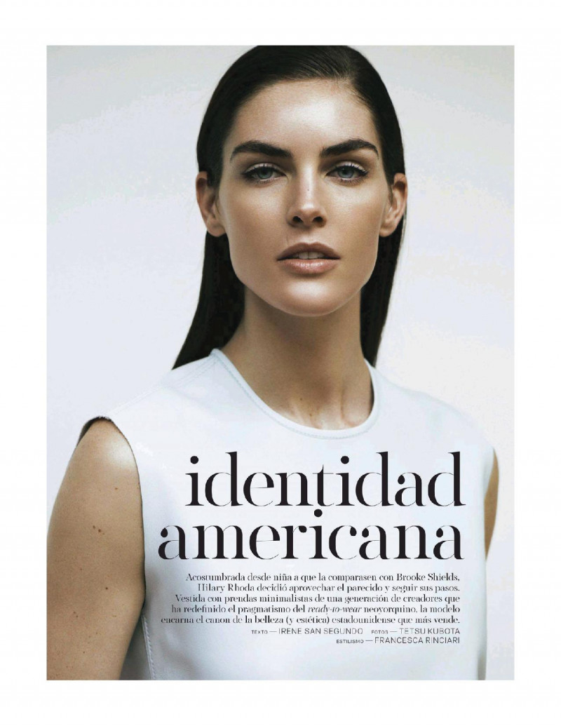 Hilary Rhoda featured in Identidad Americana, July 2014