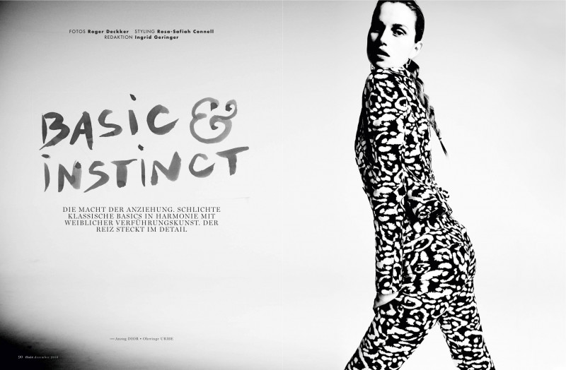 Cato van Ee featured in Basic & Instinct, December 2016