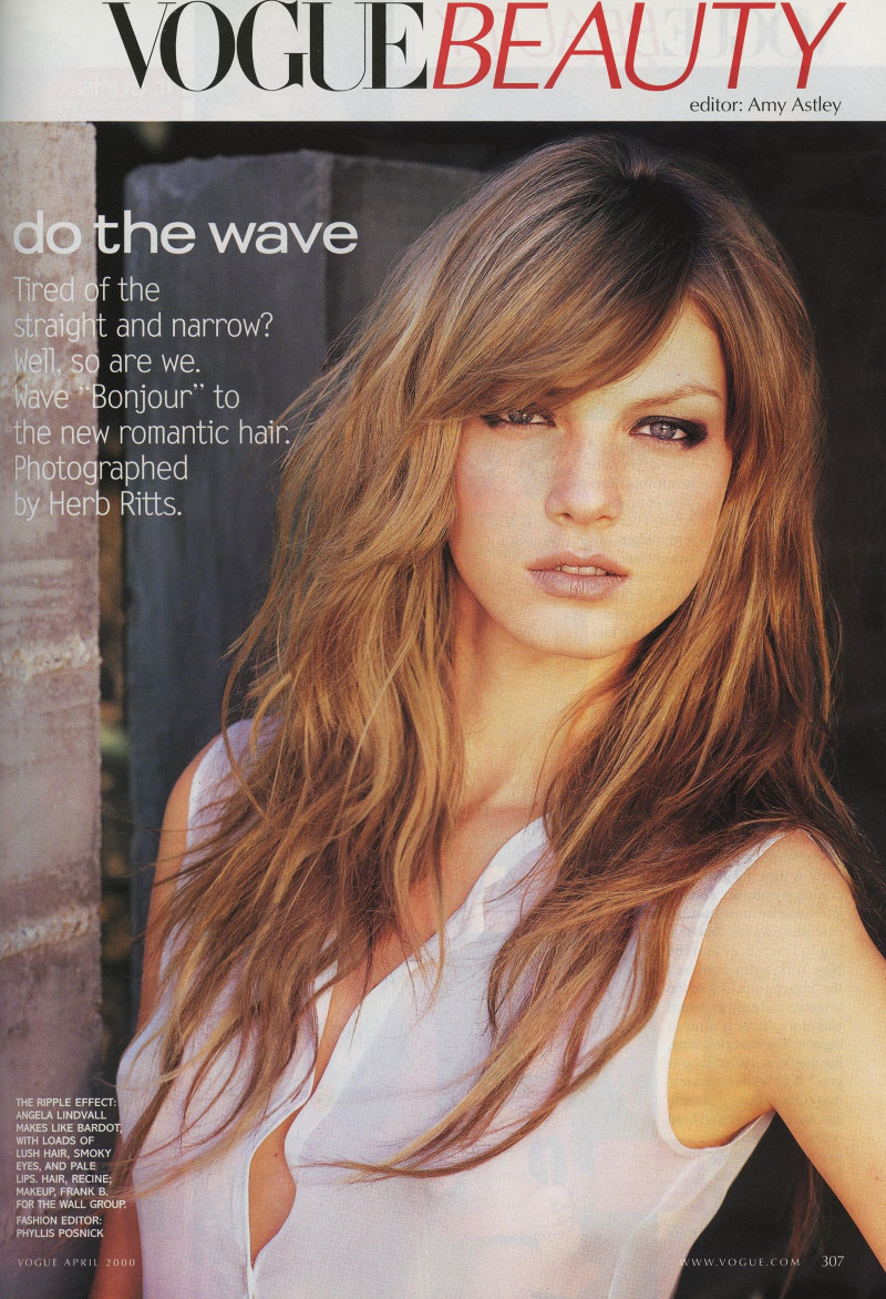 Angela Lindvall featured in Do the Wave, April 2000