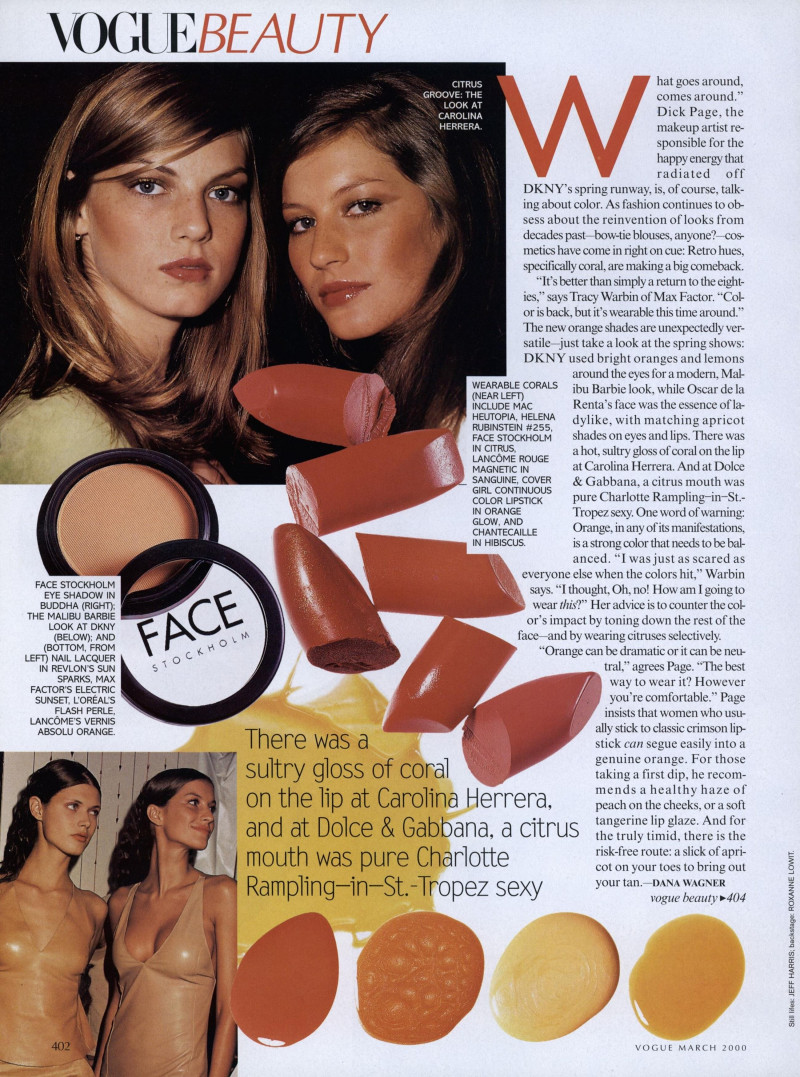 Angela Lindvall featured in Coral Vixation, March 2000