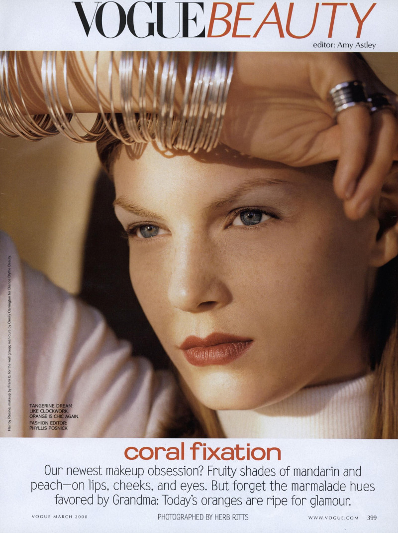 Angela Lindvall featured in Coral Vixation, March 2000