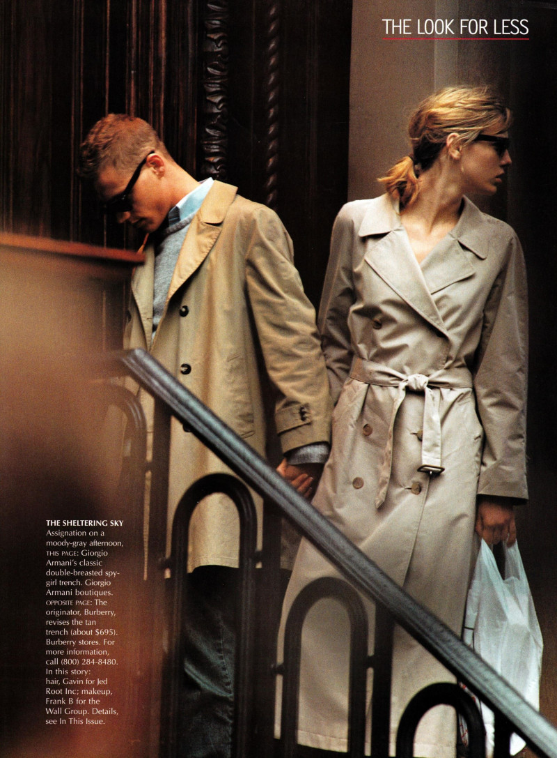 Angela Lindvall featured in The Look for Less - Blame It on the Rain, February 2000
