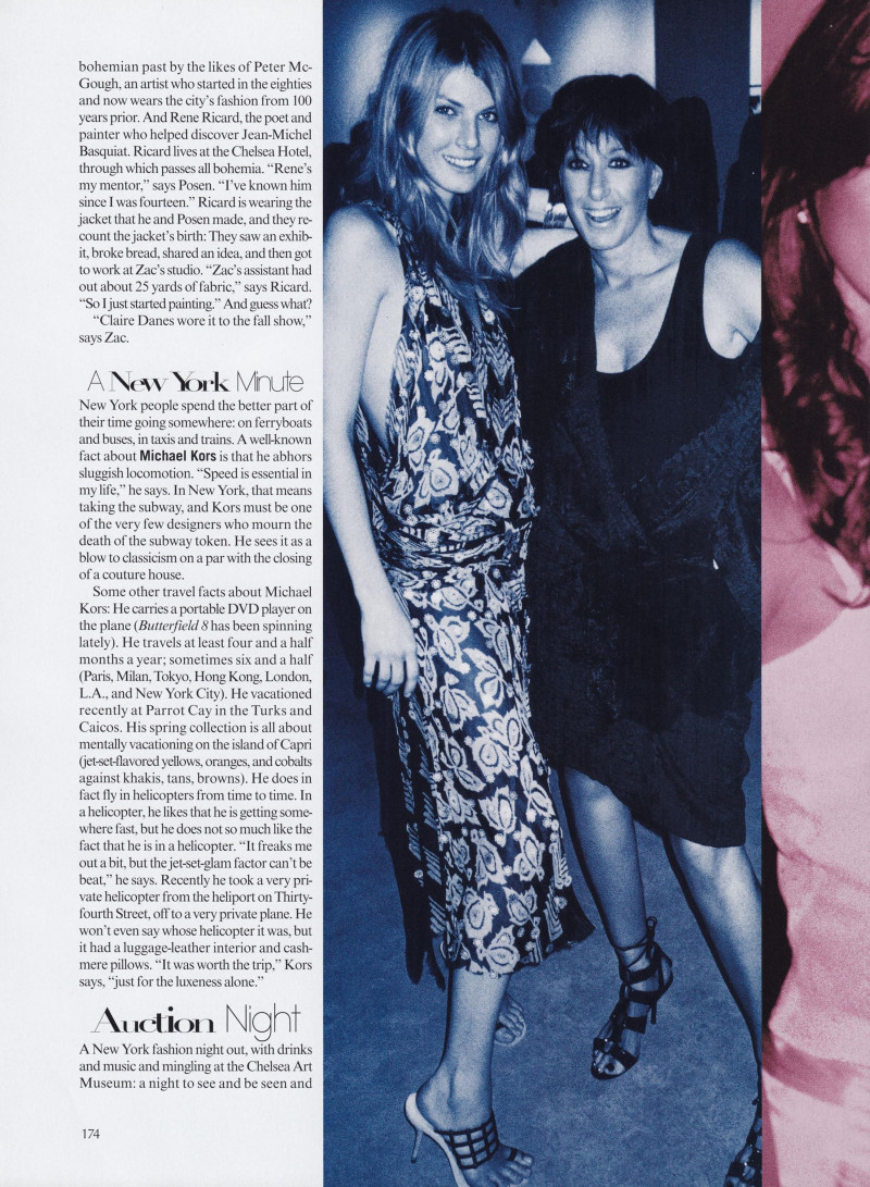Angela Lindvall featured in Vogue Point of View: Madness, Mayhem, Rookies & Rivals, February 2004