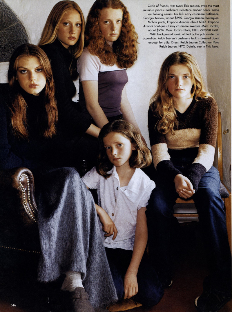 Angela Lindvall featured in Celtic Chic, September 1998