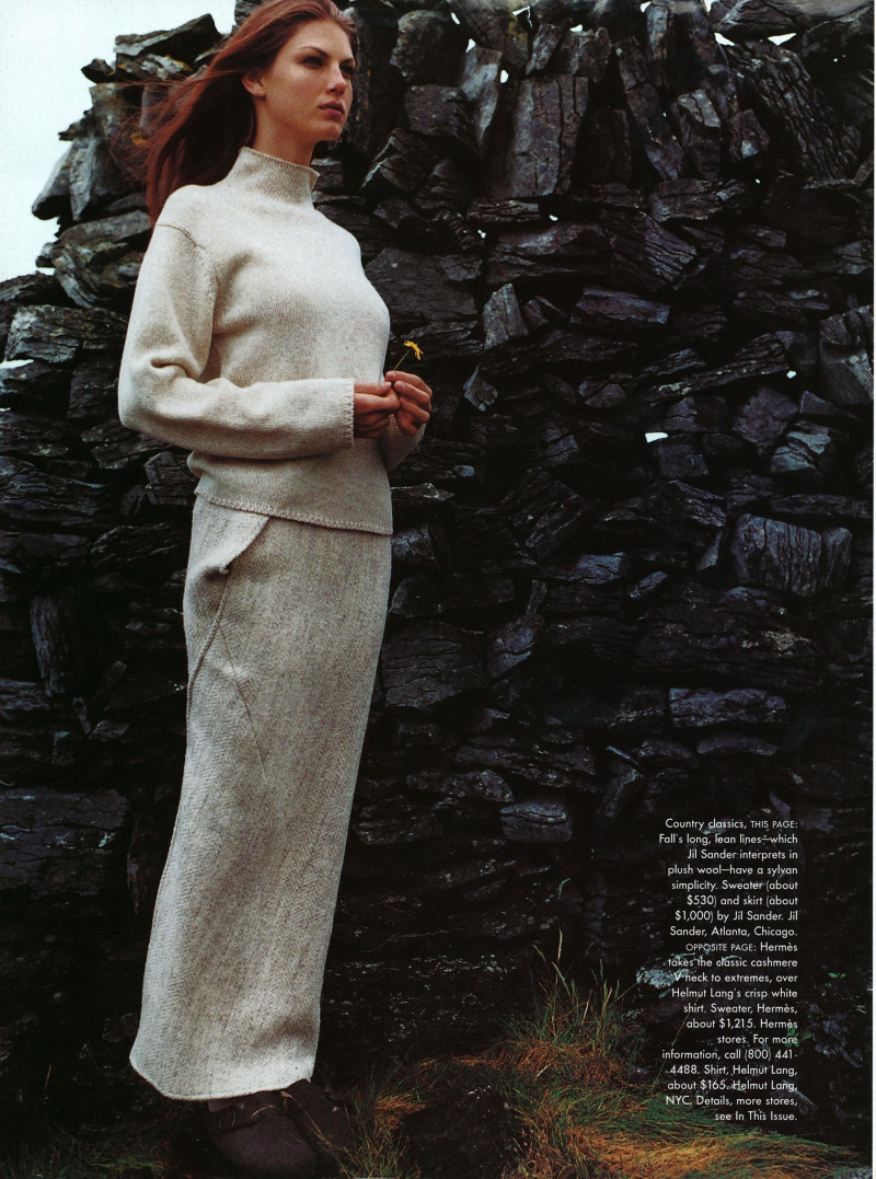 Angela Lindvall featured in Celtic Chic, September 1998