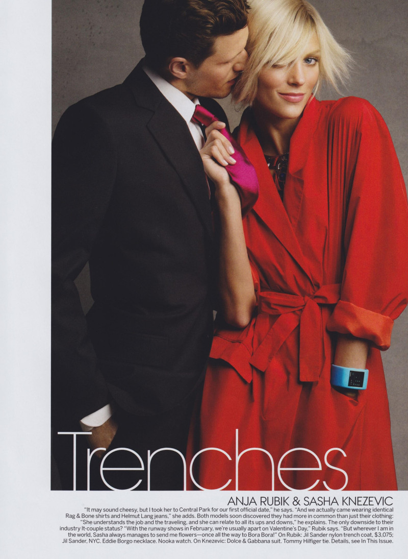 Anja Rubik featured in Love in the Trenches, February 2011