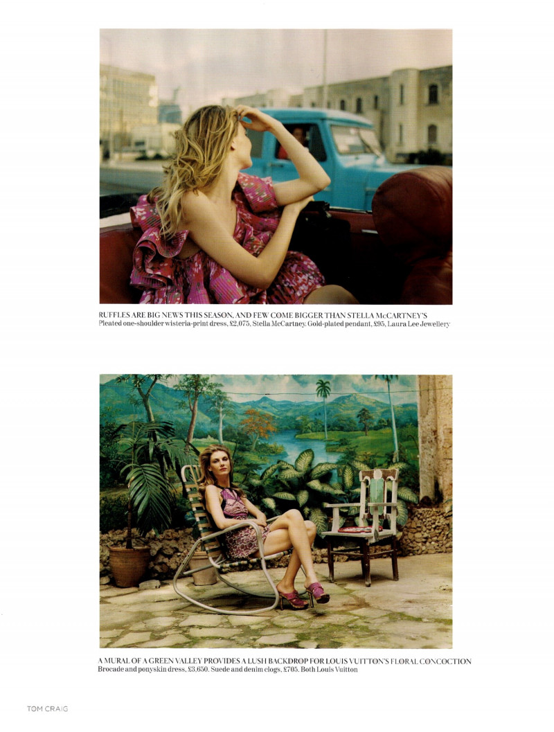 Angela Lindvall featured in Viva Cuba, June 2010