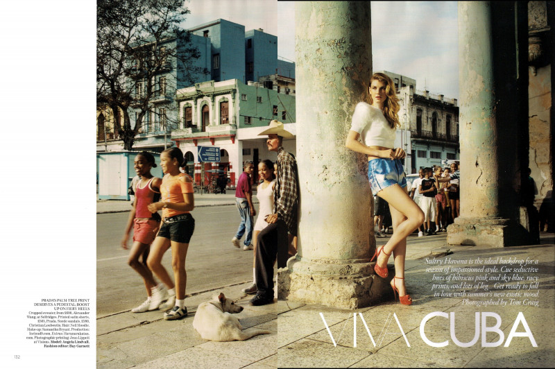 Angela Lindvall featured in Viva Cuba, June 2010