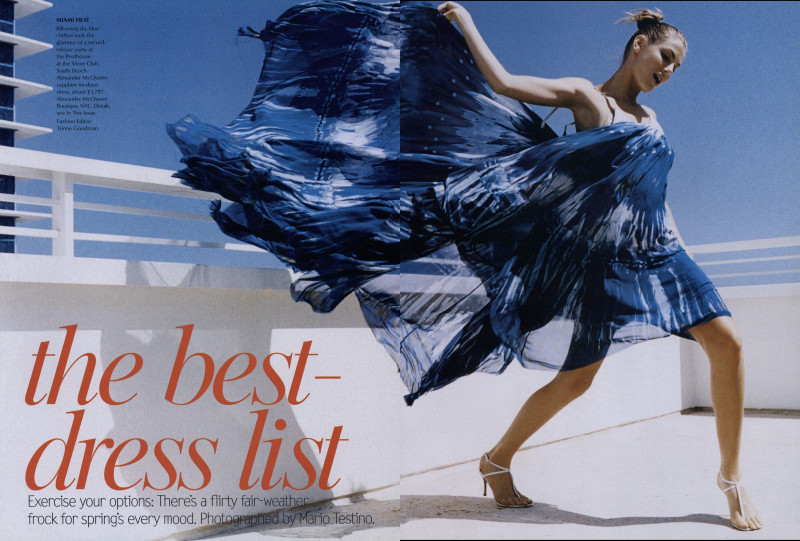 Angela Lindvall featured in The Best Dress List, May 2003