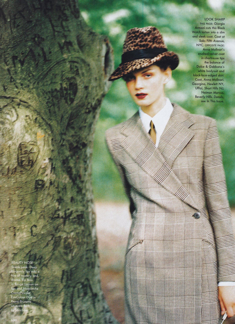 Angela Lindvall featured in Coats Tales, September 1997