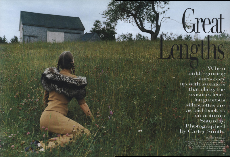 Angela Lindvall featured in Great Lengths, October 1998