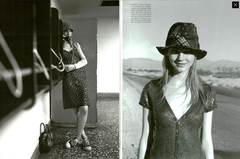 Angela Lindvall featured in Grey-Hound Line Story, November 1996