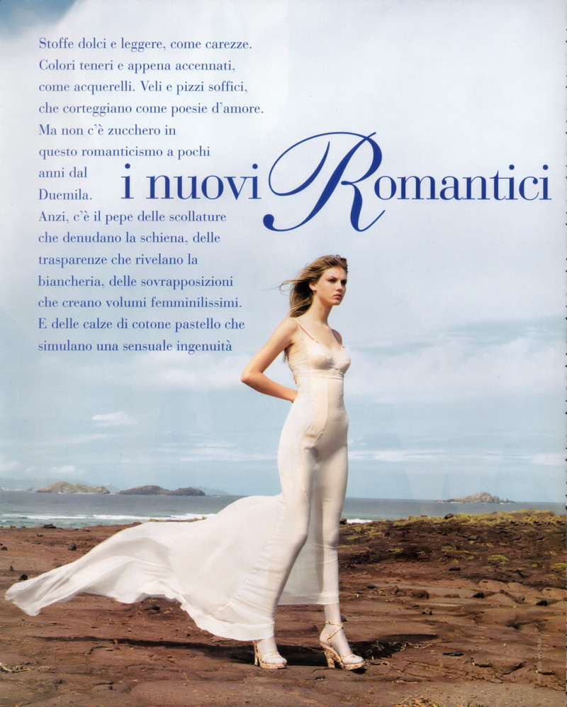 Angela Lindvall featured in i nuovi Romantici, April 1997
