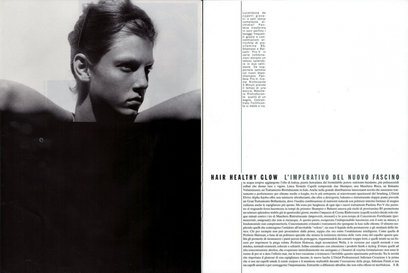 Angela Lindvall featured in Season Hair Story, August 1998