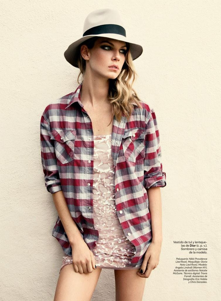 Angela Lindvall featured in Es Estilo es Natural, April 2013