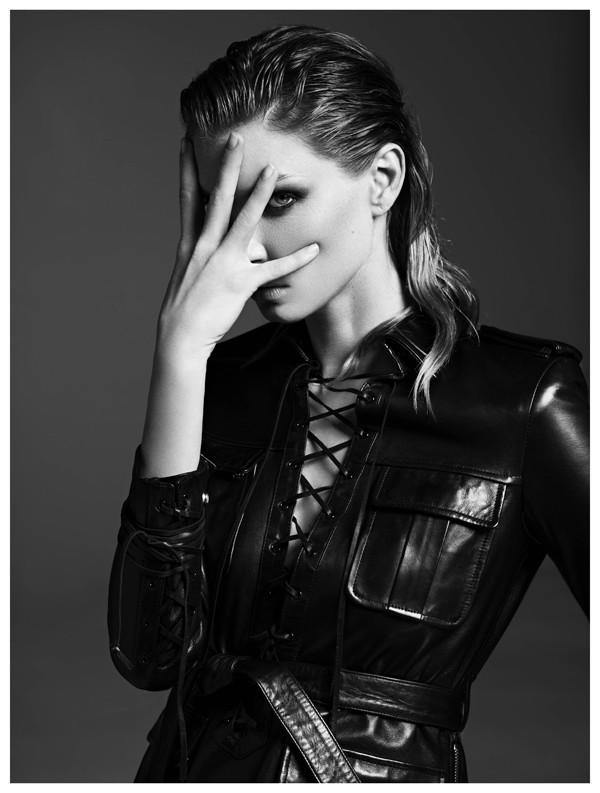 Angela Lindvall featured in Saint Laurent, January 2013