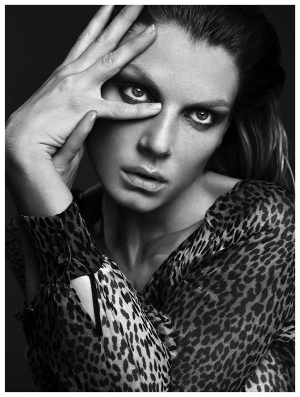 Angela Lindvall featured in Saint Laurent, January 2013