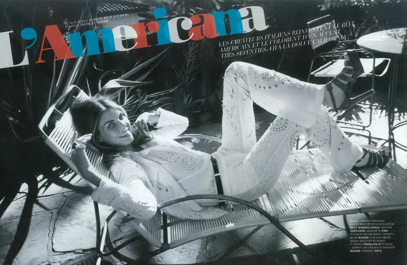 Angela Lindvall featured in L\' America, February 2013