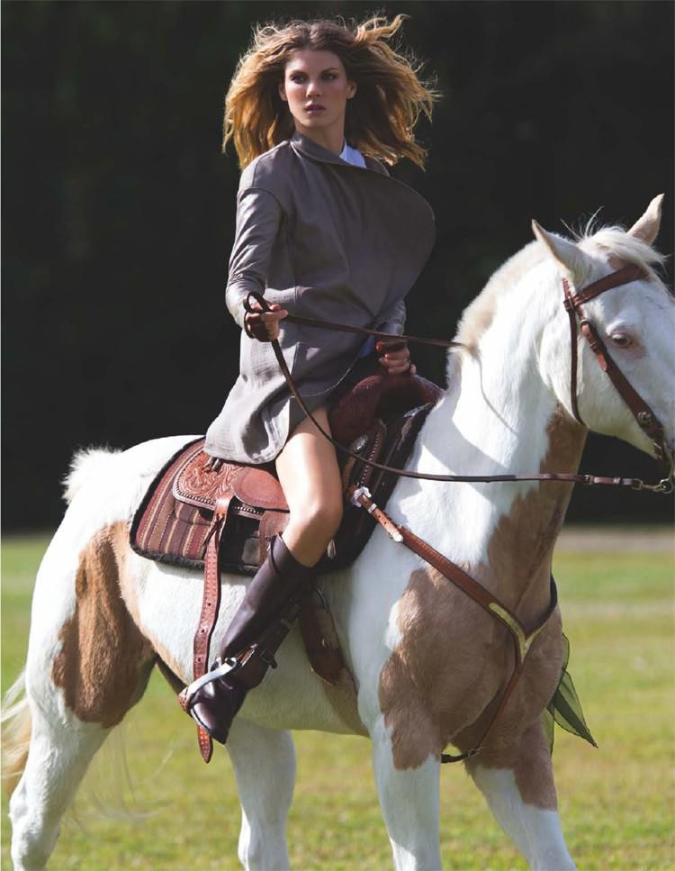 Angela Lindvall featured in Cavalcade, February 2013