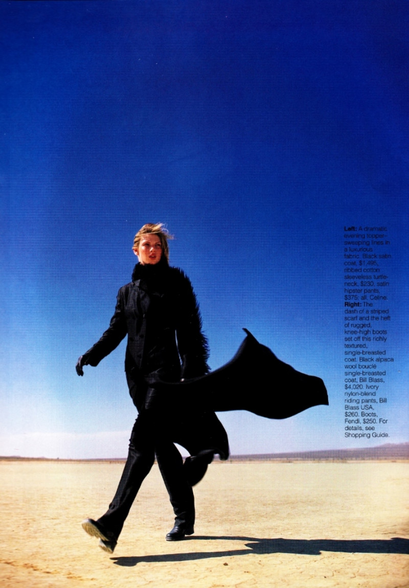 Angela Lindvall featured in The Maxi Coat, September 1996