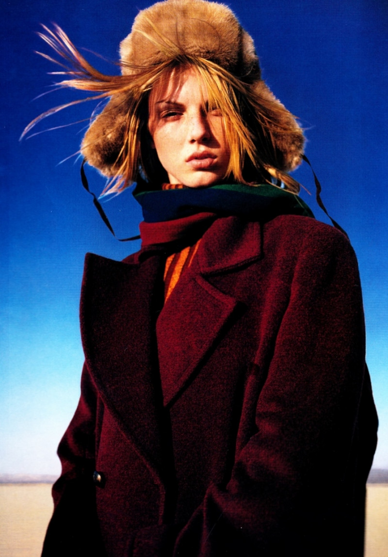 Angela Lindvall featured in The Maxi Coat, September 1996