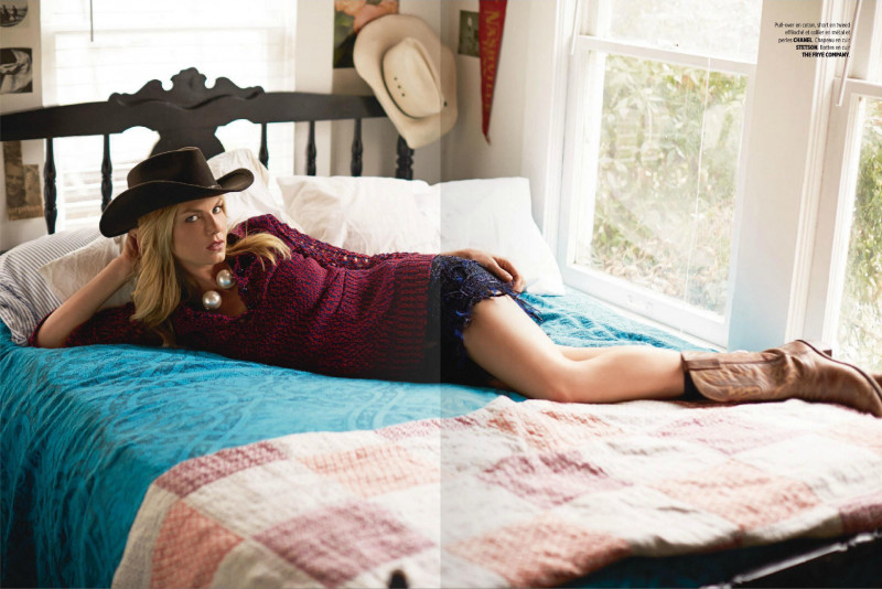 Angela Lindvall featured in Texas Girl, March 2014