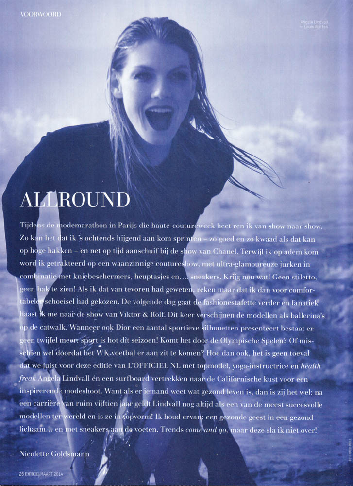Angela Lindvall featured in Siren Of The Sea, March 2014