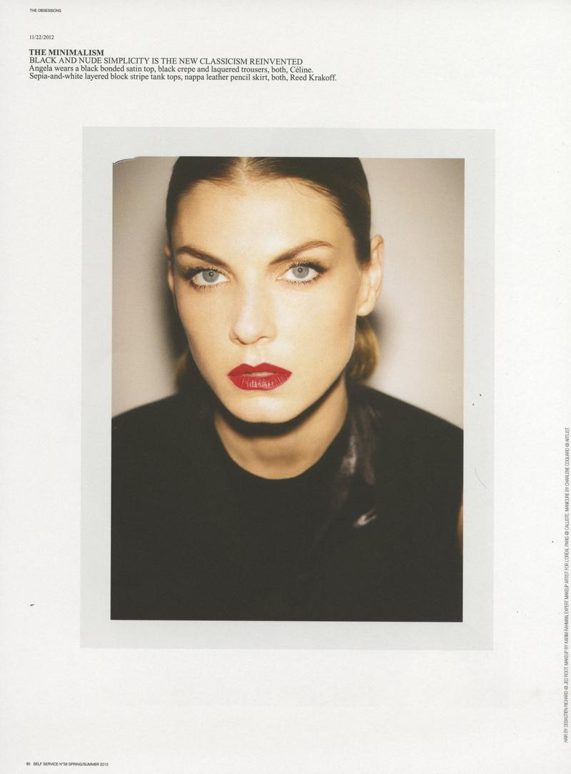 Angela Lindvall featured in The Obsessions, March 2014