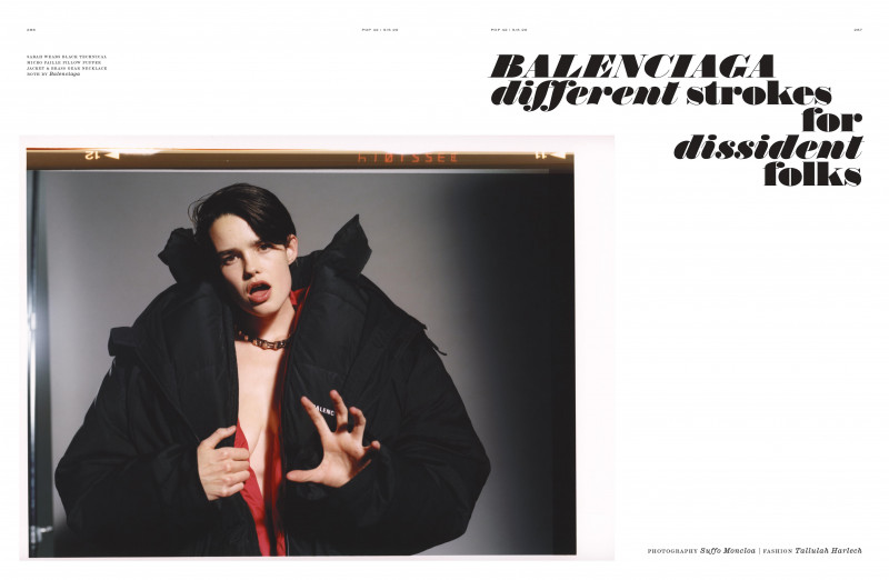 Sarah Hartog featured in Balenciaga Special, March 2020