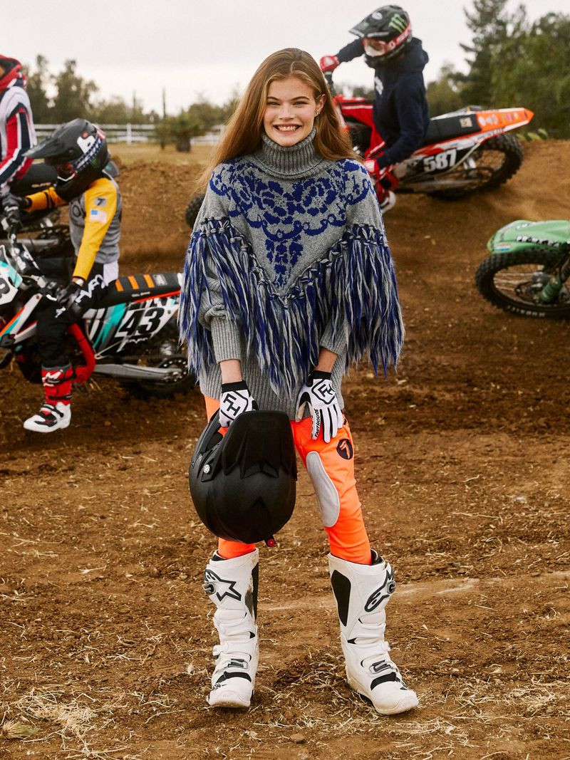 Rachel Connor featured in See V\'s Dirt Bike Take On Fall/Winter Collections, June 2019