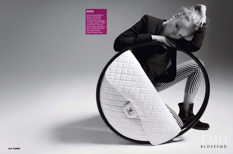 Luize Salmgrieze featured in Weiss Trifft Ins Schwarze, April 2013