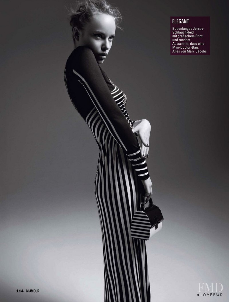 Luize Salmgrieze featured in Weiss Trifft Ins Schwarze, April 2013
