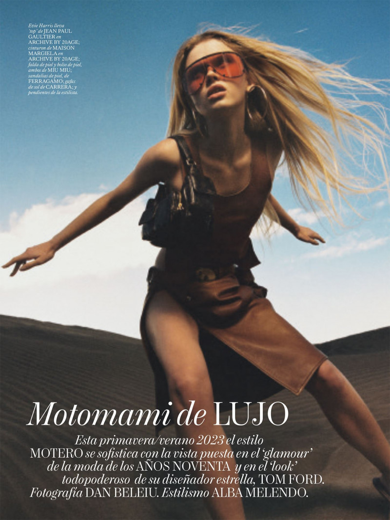 Evie Harris featured in Motomami de Lujo, March 2023