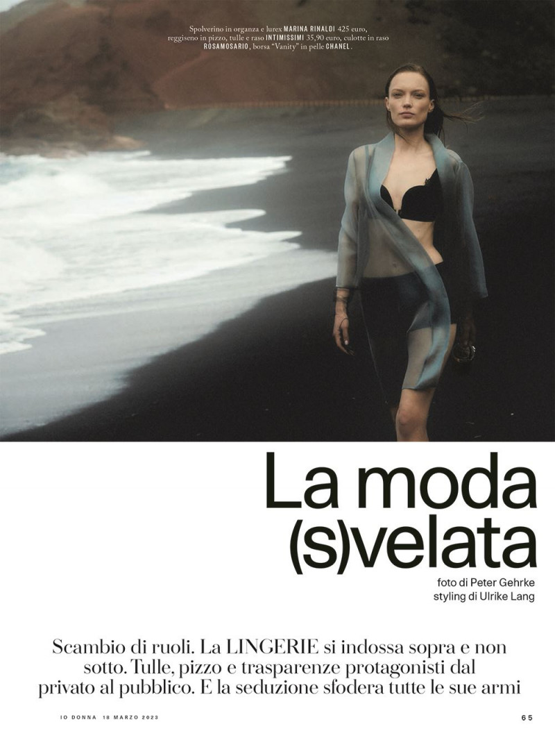 Natalia Chabanenko featured in La moda svelata, April 2023