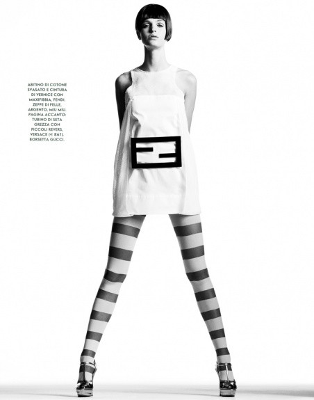 Erin Heatherton featured in Bianco Grafico, February 2007