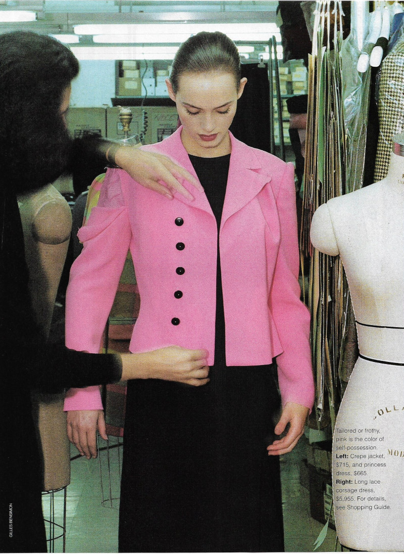 Amber Valletta featured in Mizrahi thinks pink, February 1995