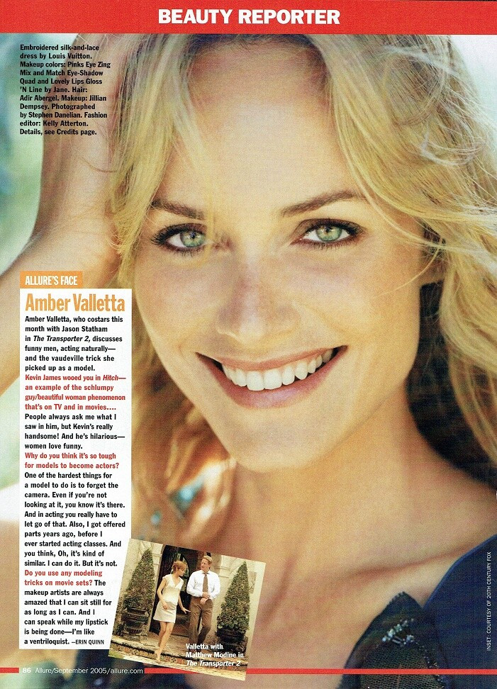 Amber Valletta featured in Beauty Reporter, September 2005