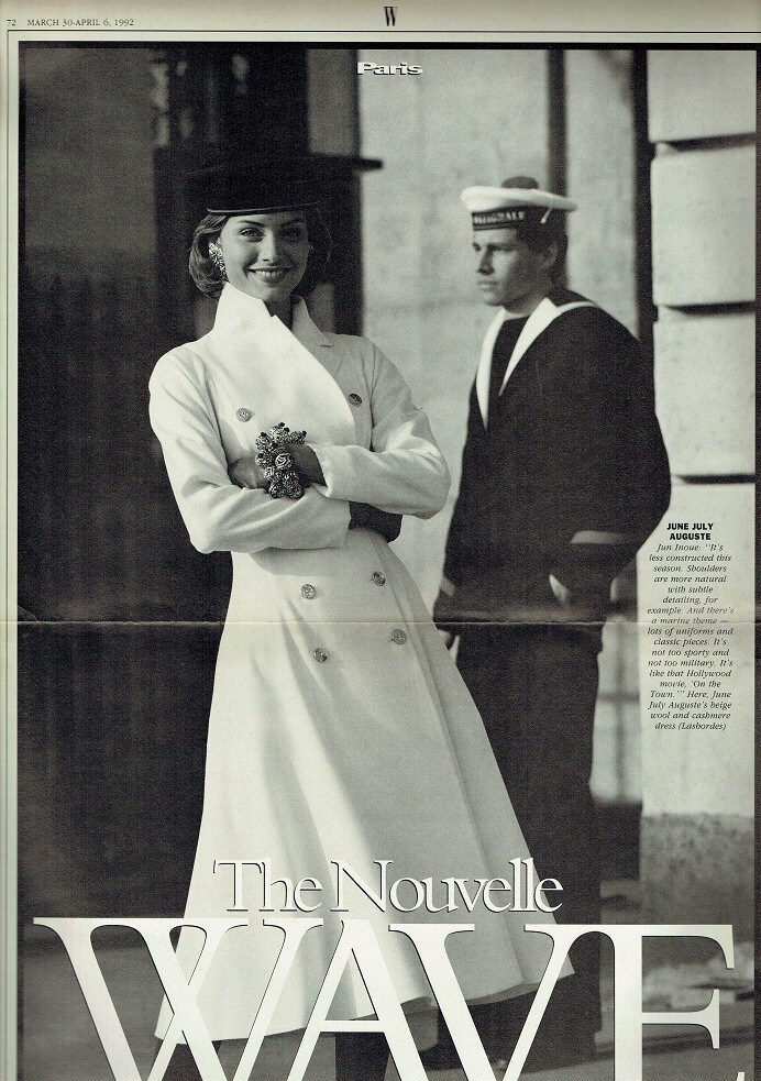 Amber Valletta featured in The Nouvelle Wave, April 1992