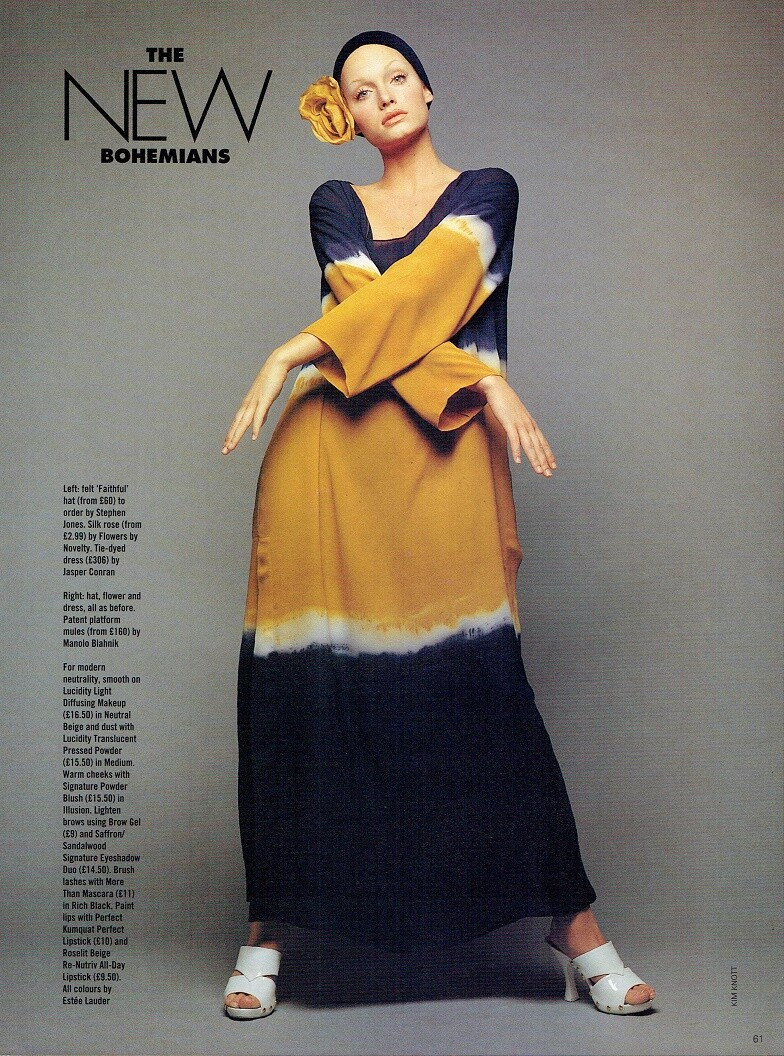 Amber Valletta featured in The New Bohemians, February 1993