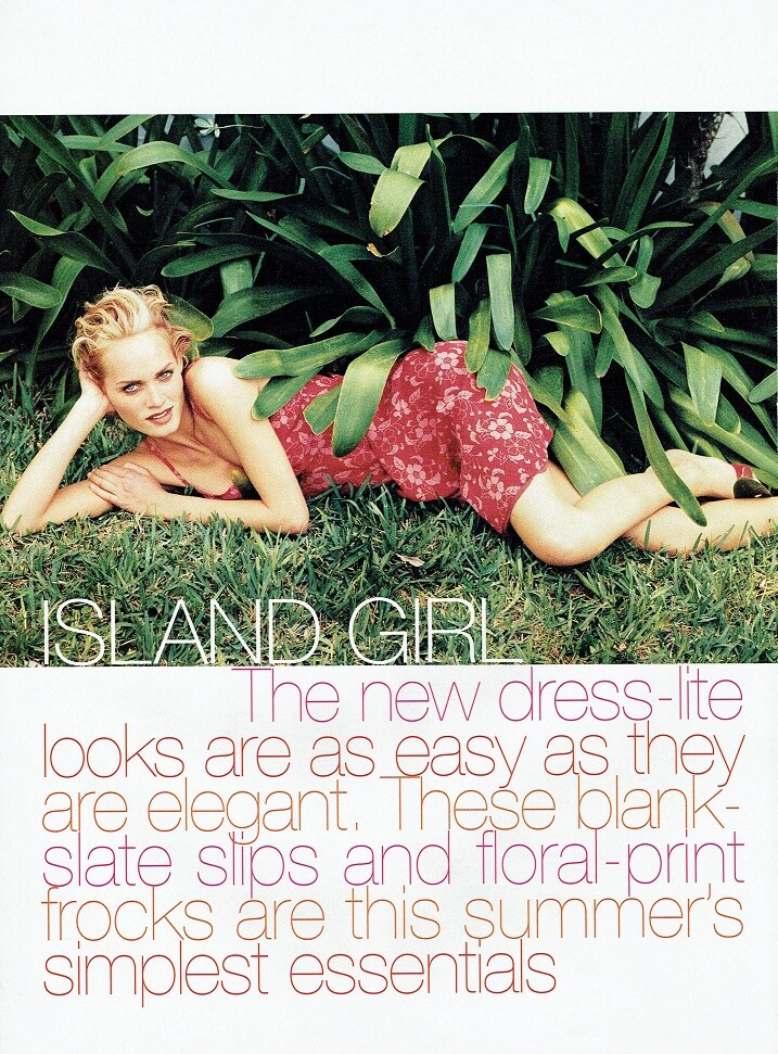 Amber Valletta featured in Island Girl, May 1996