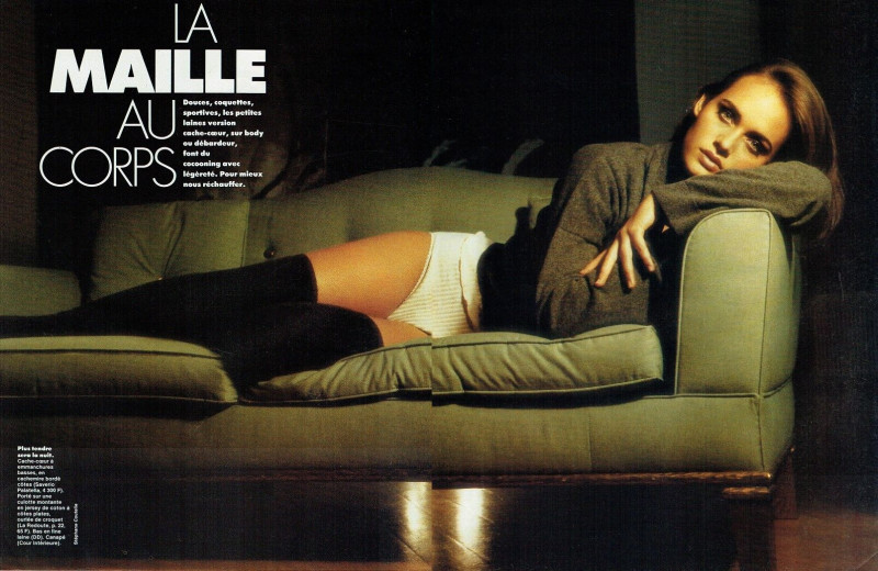 Amber Valletta featured in La Maille Au Corps, January 1992