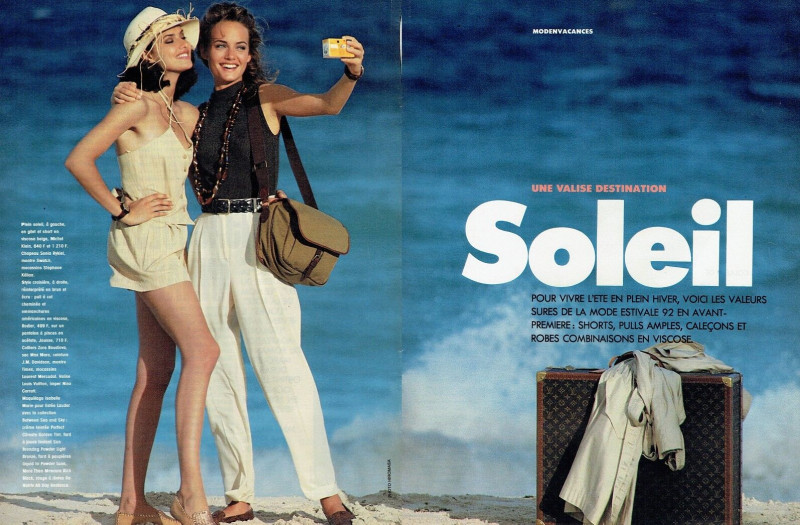 Amber Valletta featured in Une Valise Destination Soleil, January 1992