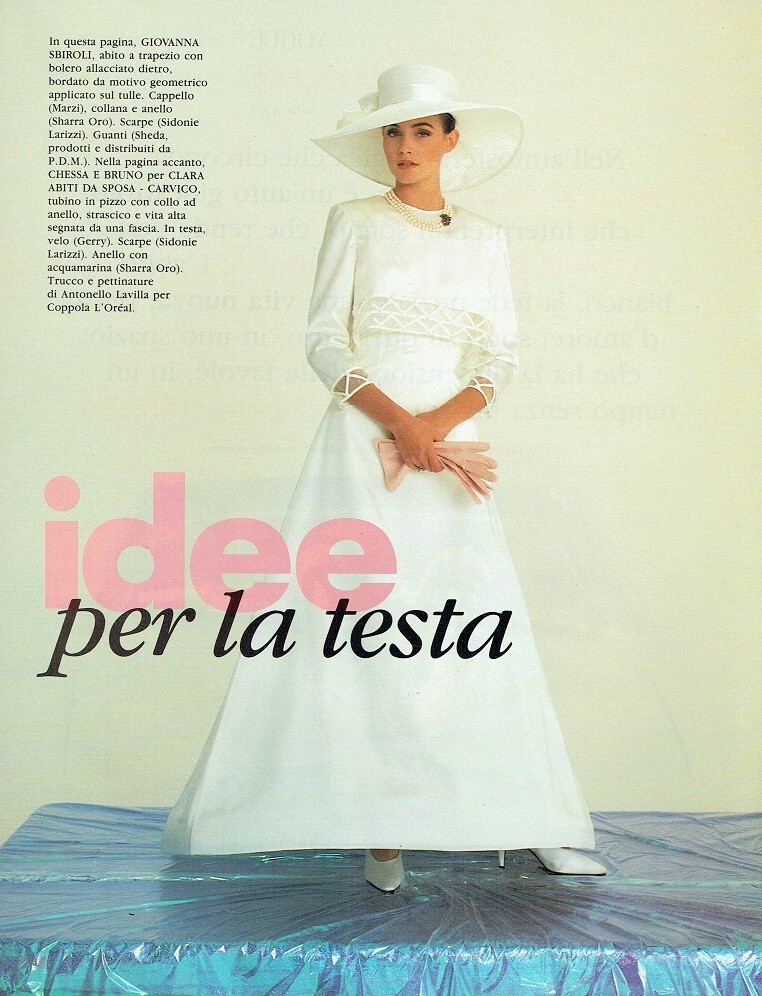 Amber Valletta featured in Idee Per La Testa, March 1993